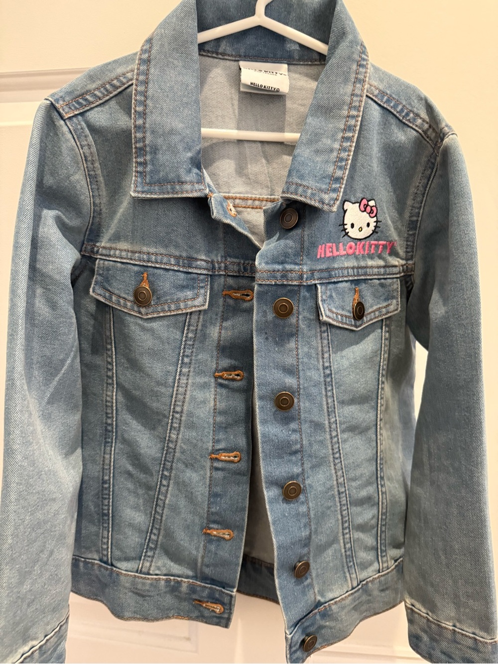 Sanrio Hello Kitty Light Blue Denim Jean Jacket for Kids